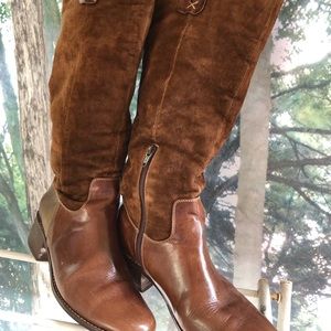 Boot in bag women brown bag zip sz 7made in Colombia 🇨🇴